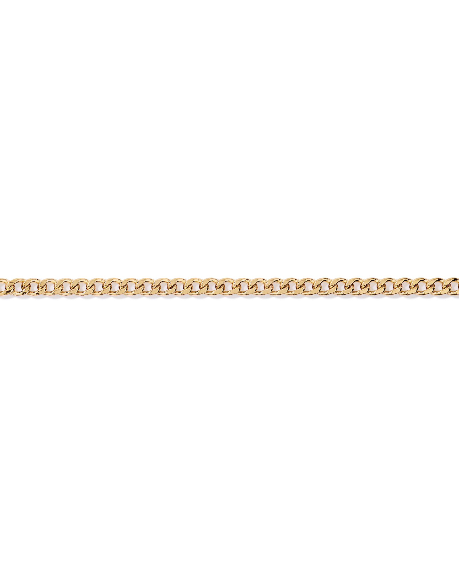19cm (20") 3.75mm Width Semi Solid Diamond Cut Curb Bracelet in 10kt Yellow Gold