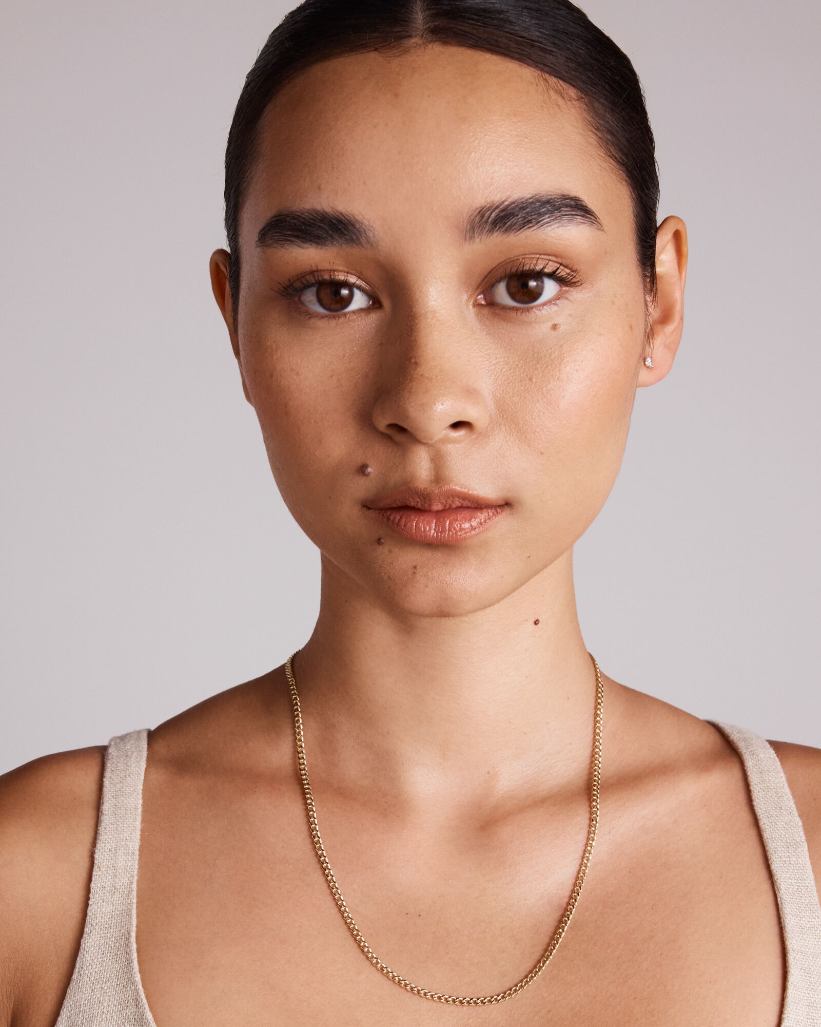 50cm (20") 2.95mm Width Semi Solid Diamond Cut Curb Chain in 10kt Yellow Gold