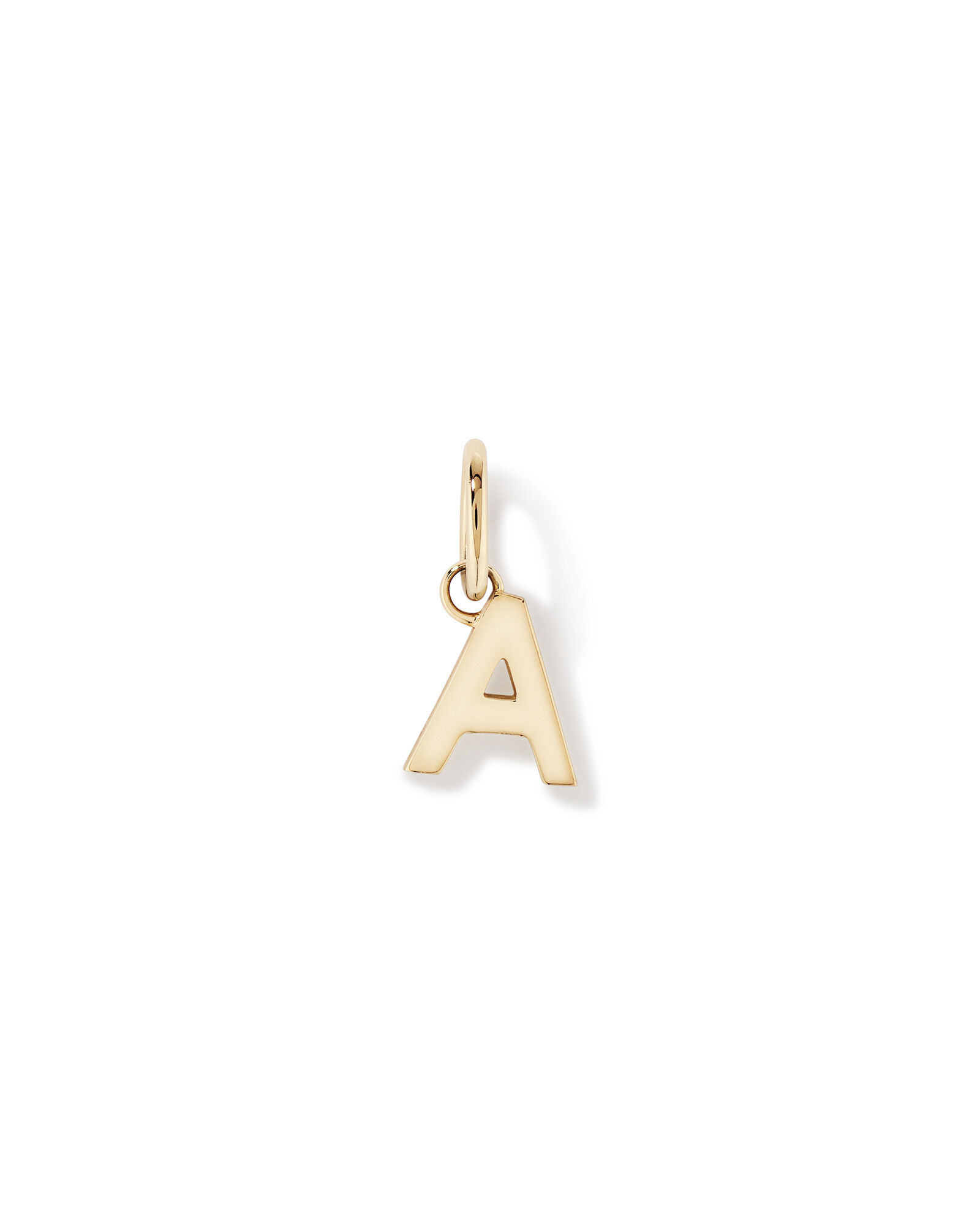 Letter A Initial Pendant in 10kt Yellow Gold