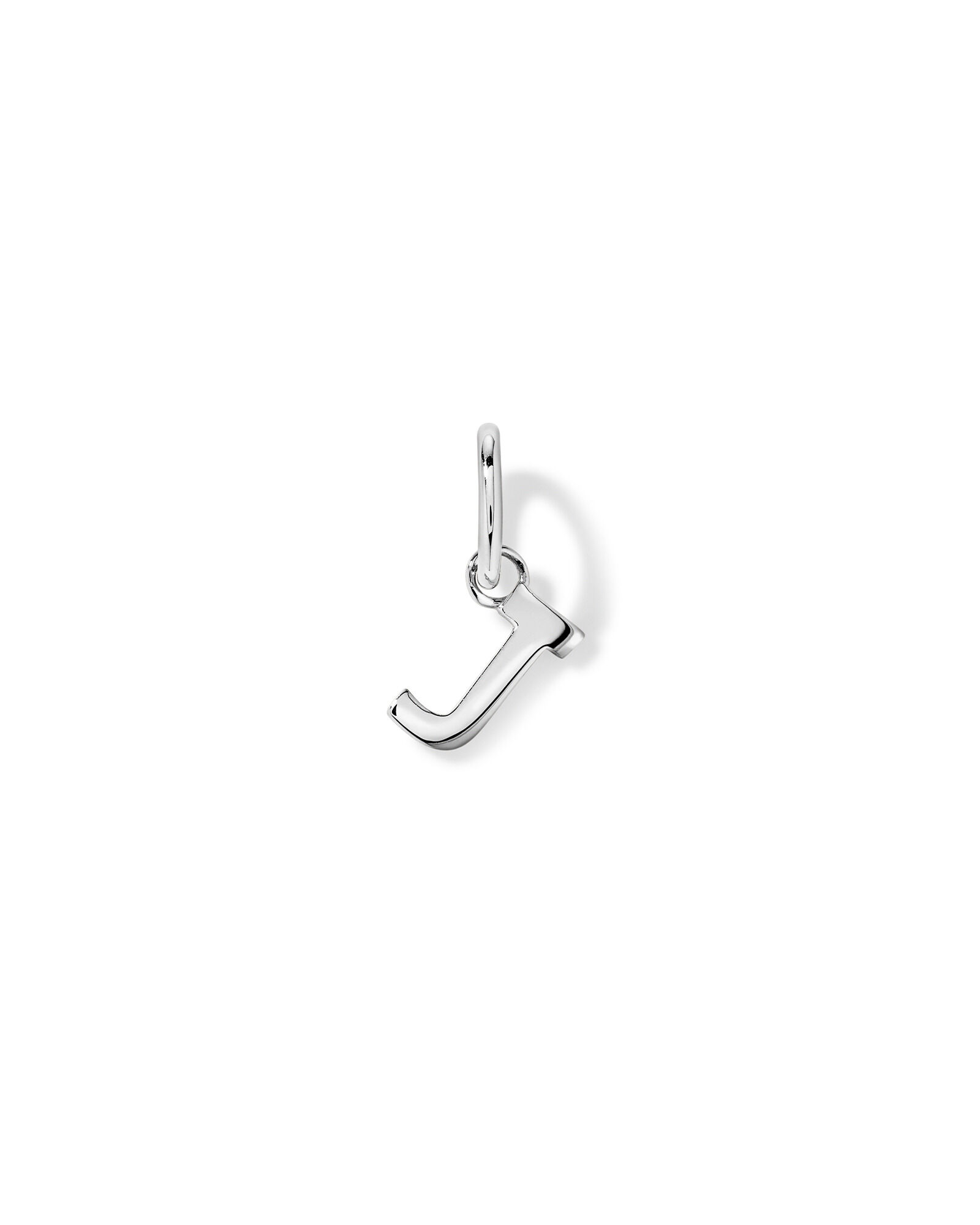 Letter J Initial Pendant in Sterling Silver