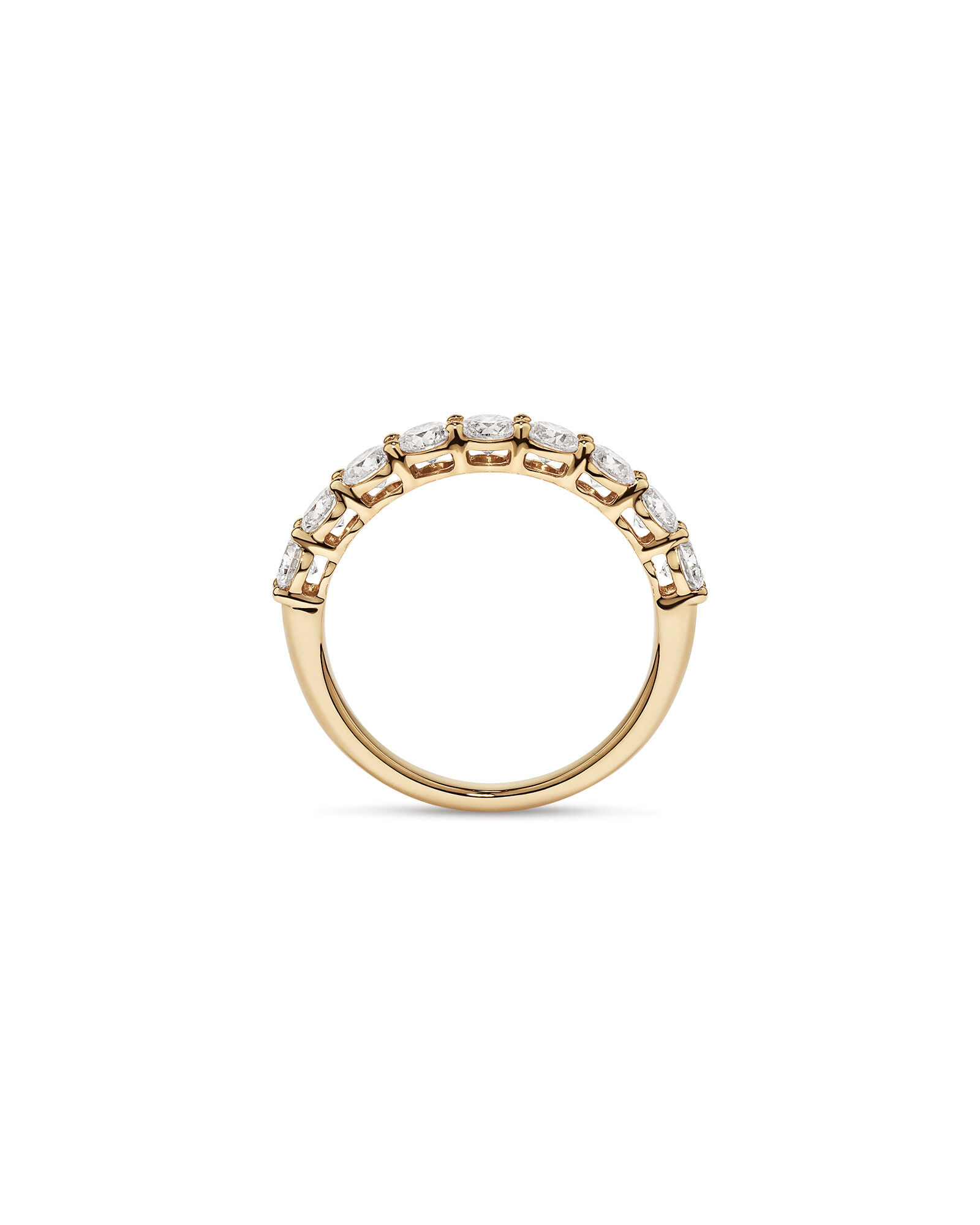 1.30 Carat TW Round Brilliant Laboratory-Grown Diamond Wedding Ring in 14kt Yellow Gold