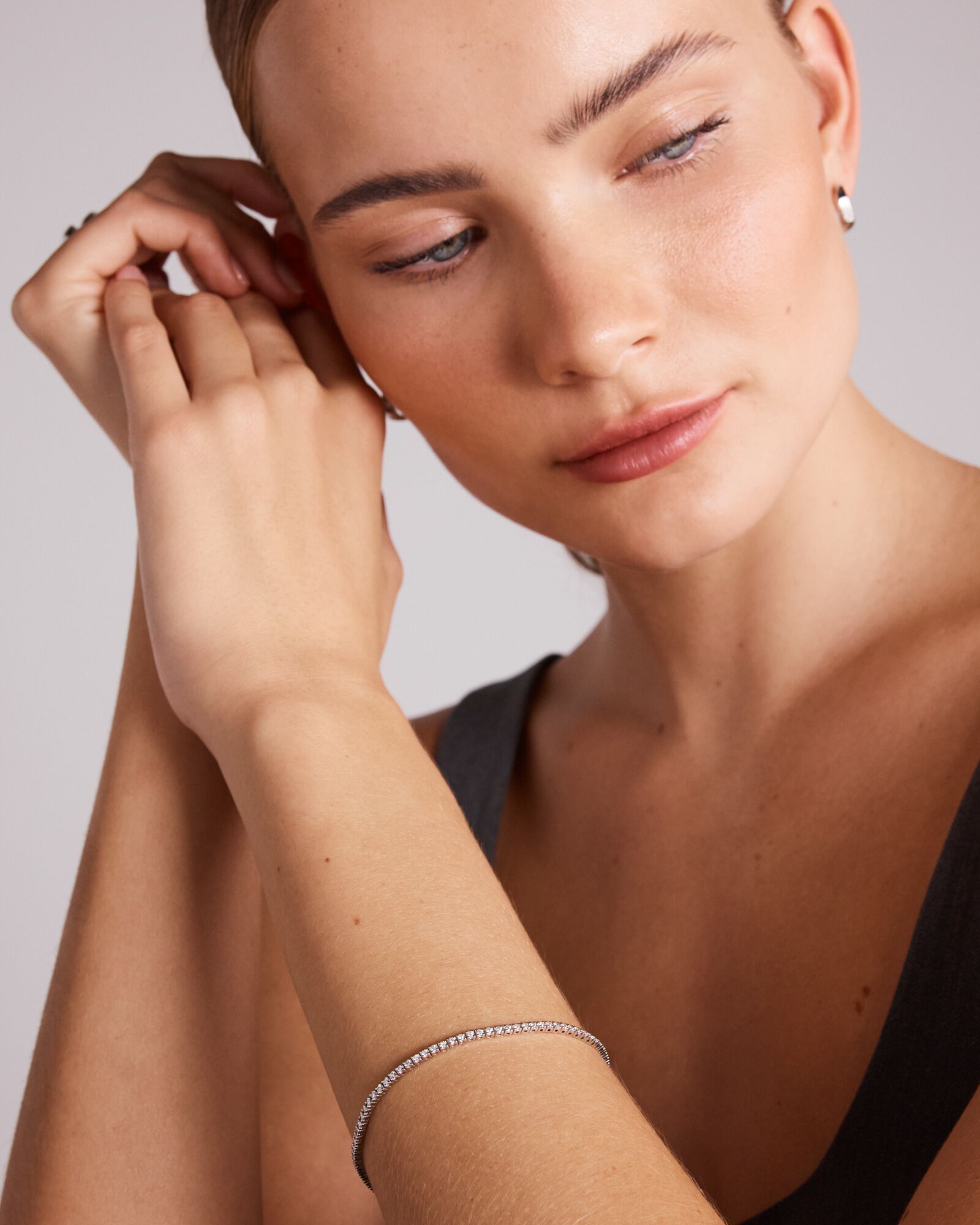 1.10 Carat TW Diamond Tennis Bracelet in 10kt White Gold