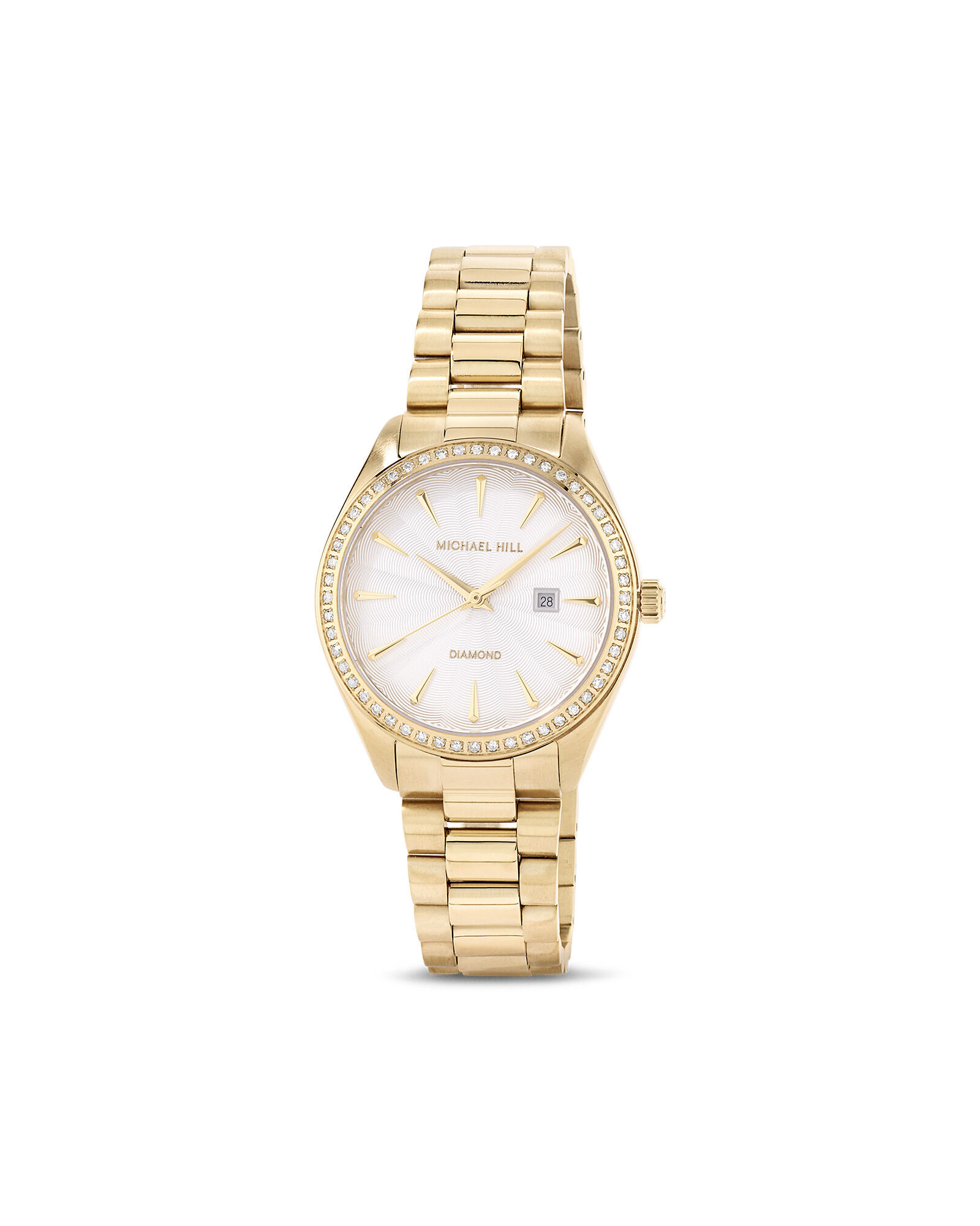 Women's 0.60 Carat TW Diamond Bezel Watch in Gold Tone Stainless Steel
