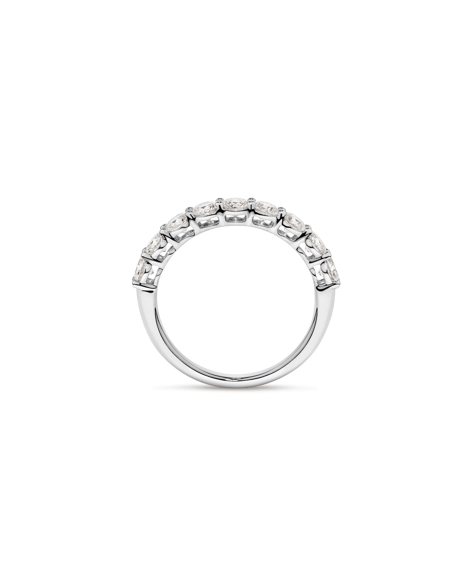 1.30 Carat TW Round Brilliant Laboratory-Grown Diamond Wedding Ring in 14kt White Gold