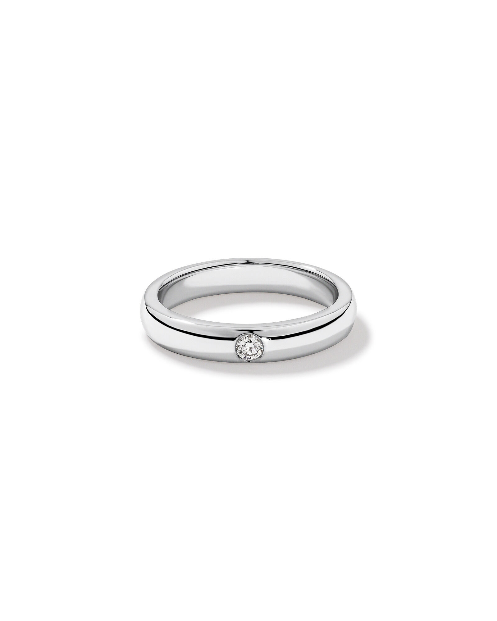 0.05 Carat TW Round Brilliant Diamond Duo Wedding Band in 18kt White Gold