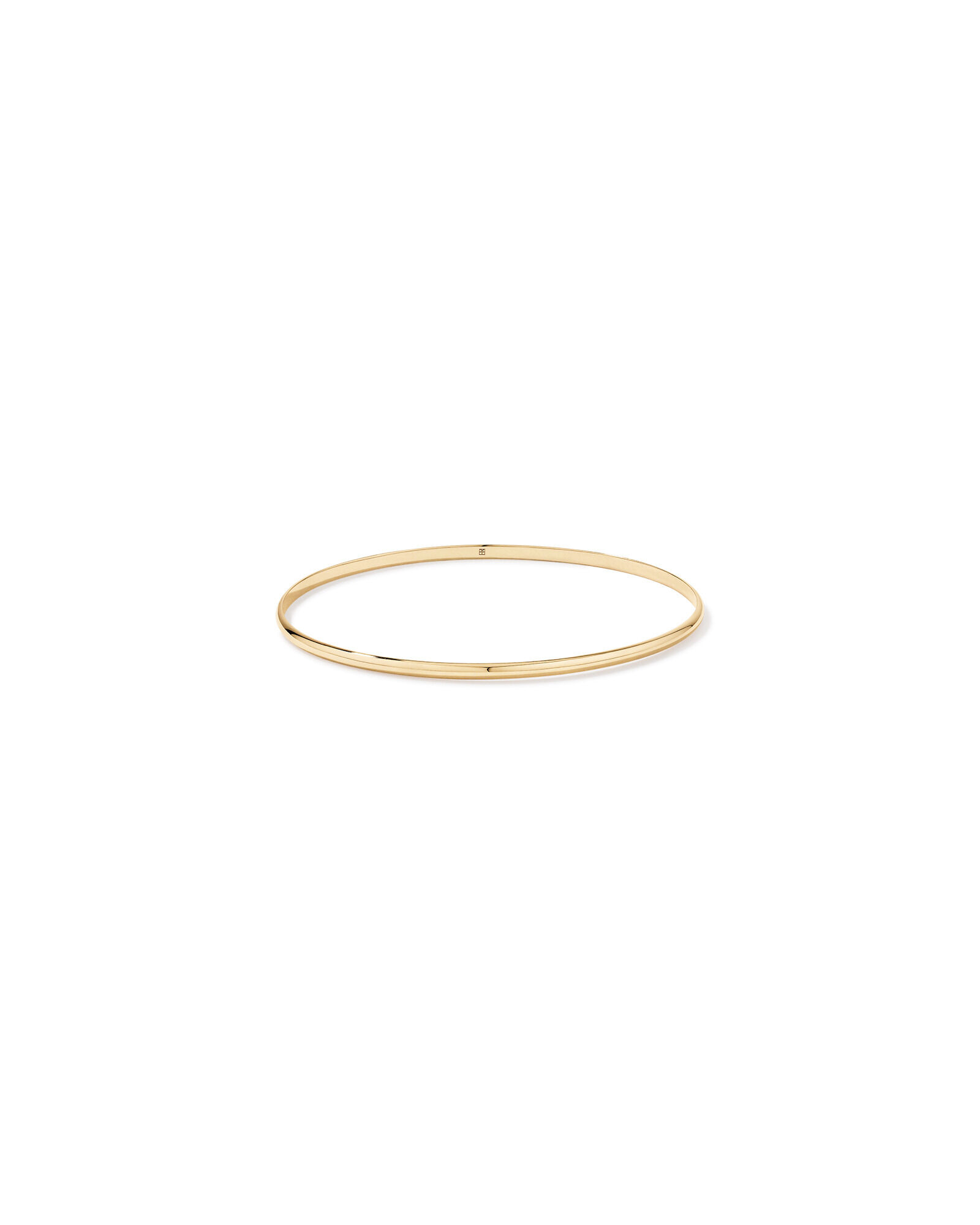 65mm 2.3mm Width Solid Round Bangle in 10kt Yellow Gold