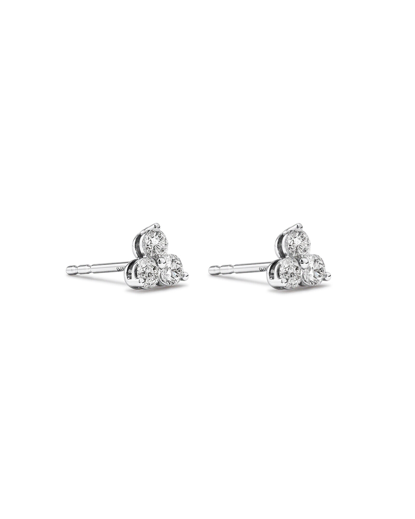 0.50 Carat TW Round Brilliant Diamond Trio Stud Earrings in 10kt White Gold
