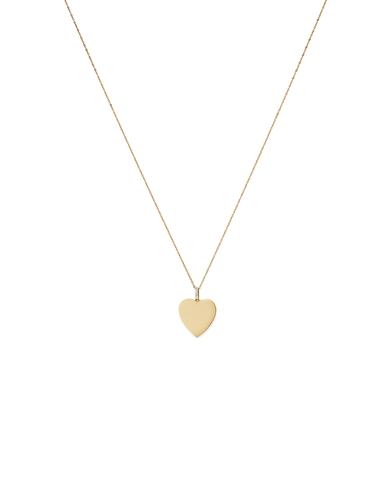 Diamond Accent Heart Pendant in 10kt Yellow Gold