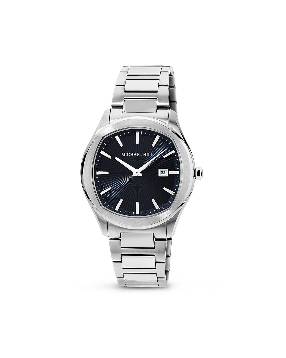 Quartz Watch with Deep Blue Dial in Stainless Steel