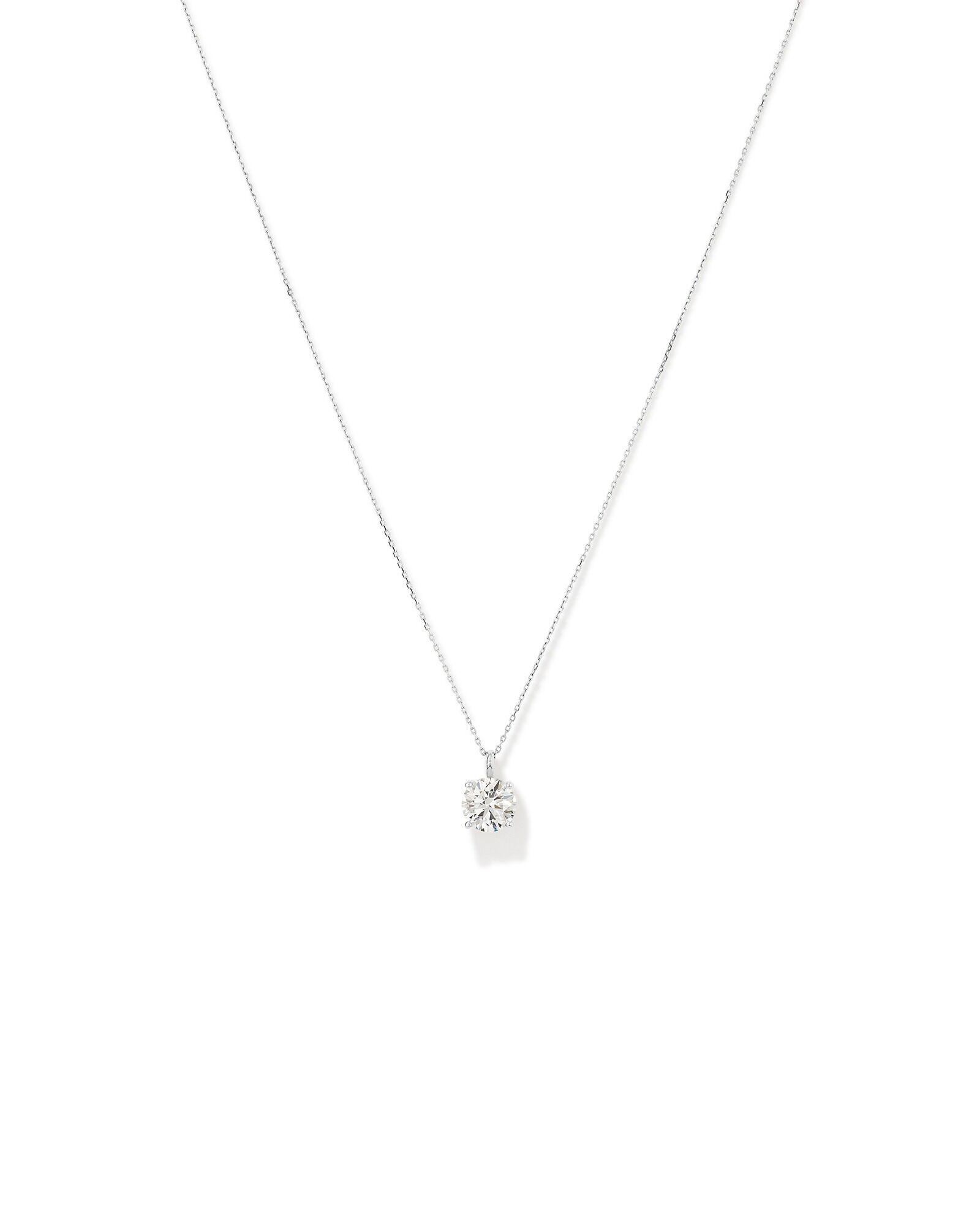 2.00 Carat TW Laboratory-Grown Diamond Solitaire Pendant in 14kt White Gold