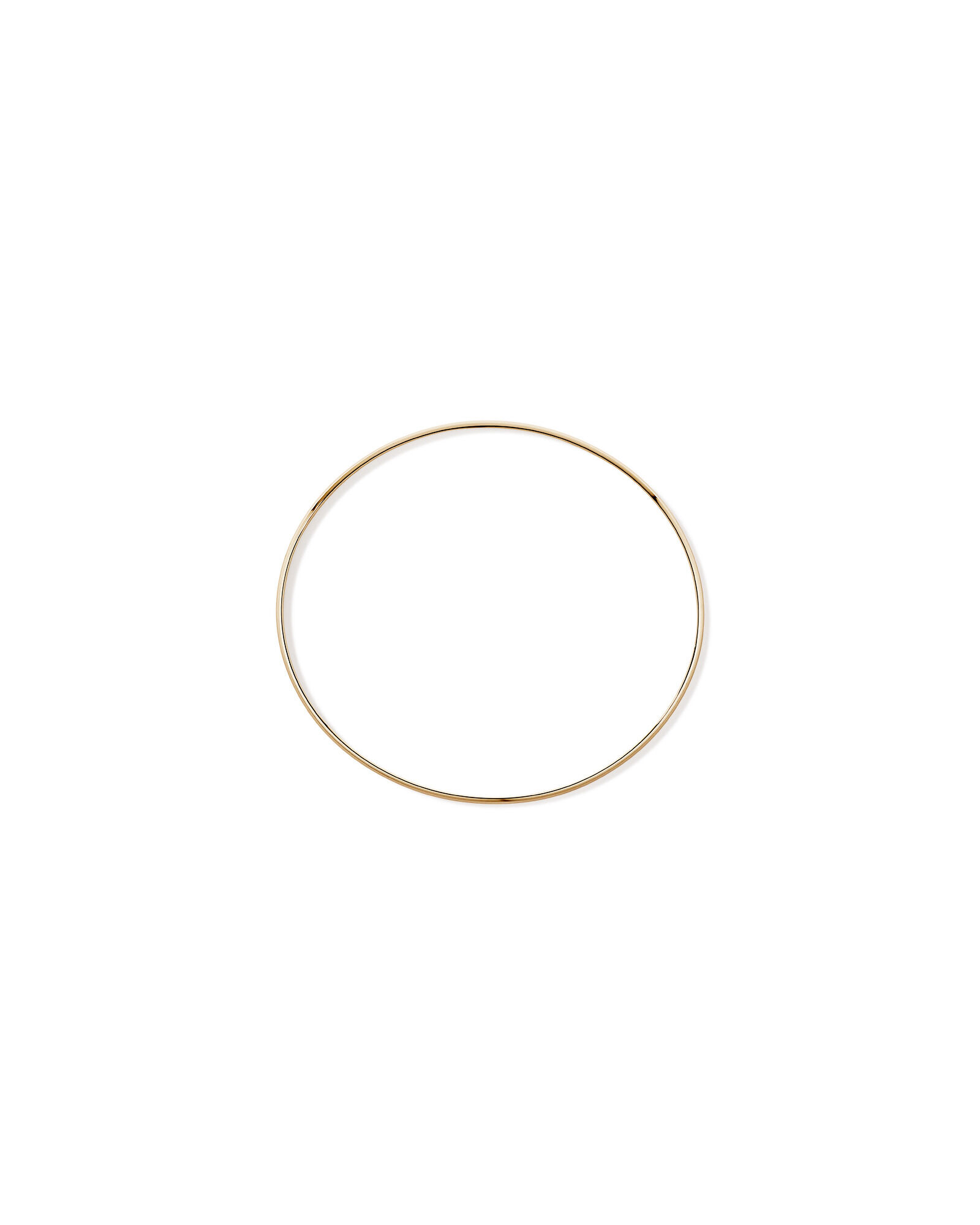 65mm (2.5") 2.3mm Width Solid Oval Bangle in 10kt Yellow Gold