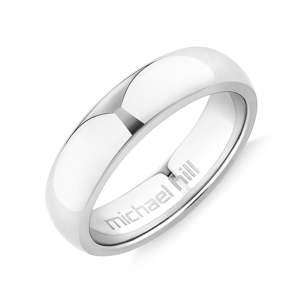 Men's Ring in Grey Sapphire Tungsten