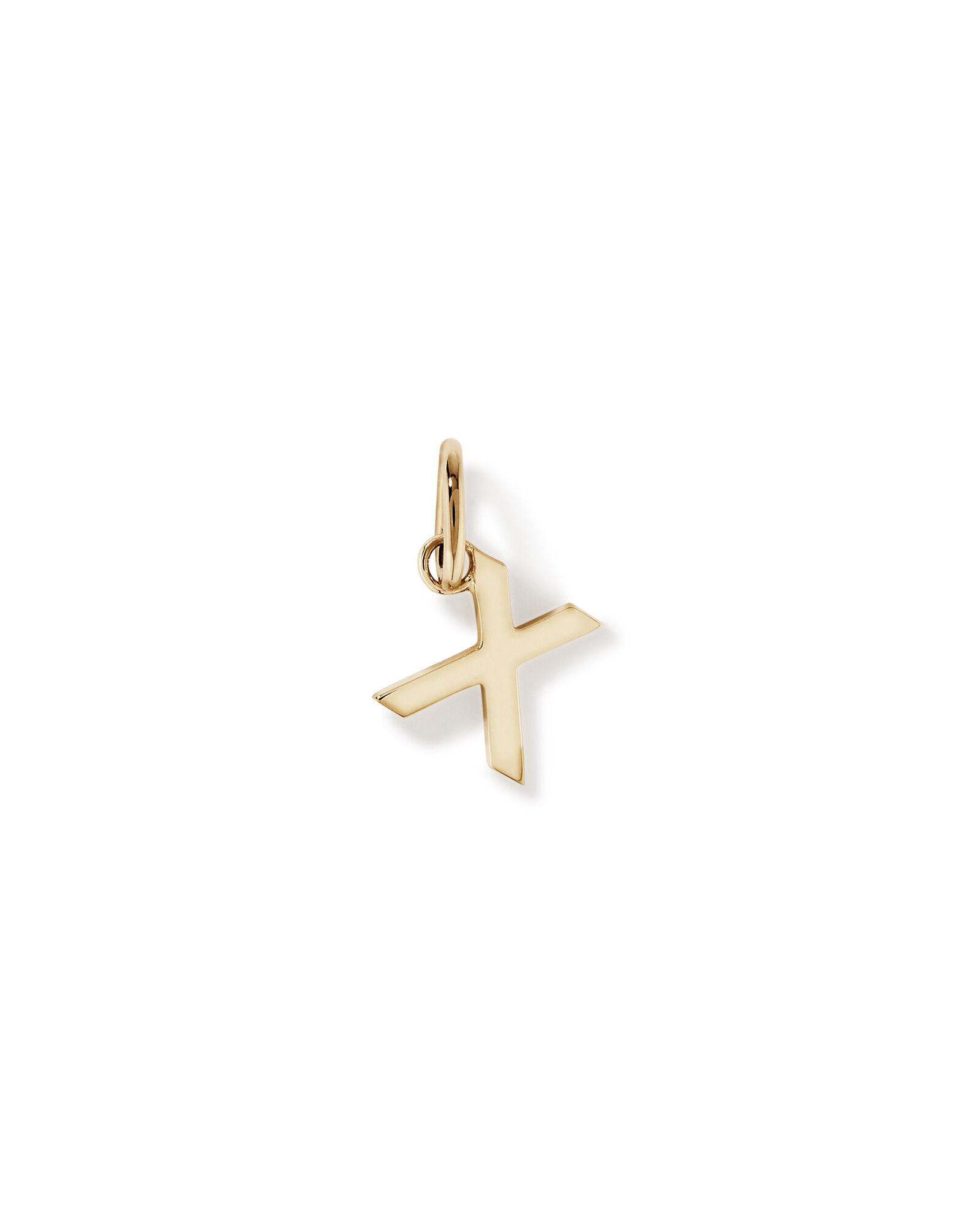Letter X Initial Pendant in 10kt Yellow Gold