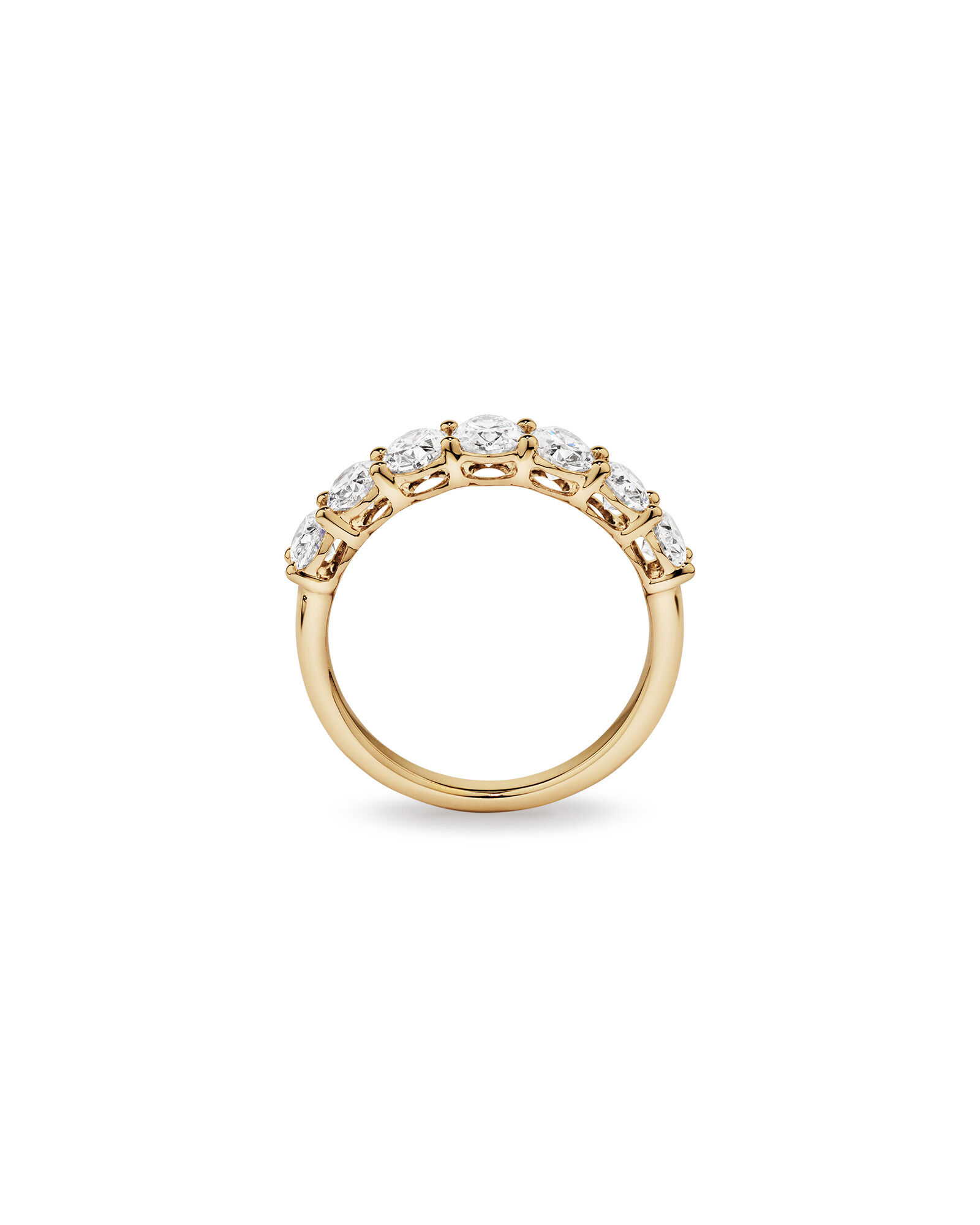 2.00 Carat TW Oval Laboratory-Grown Diamond Wedding Ring in 14kt Yellow Gold