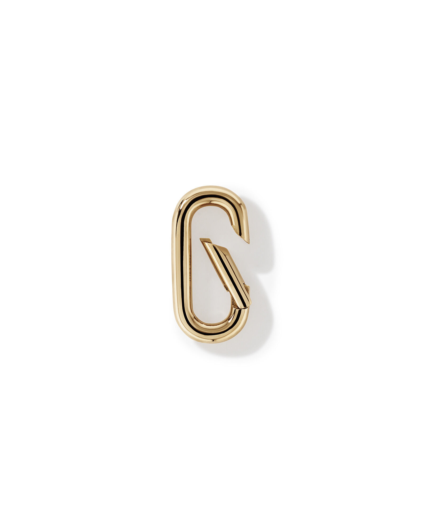Polished Paperclip Pendant Connector in 10k Yellow Gold