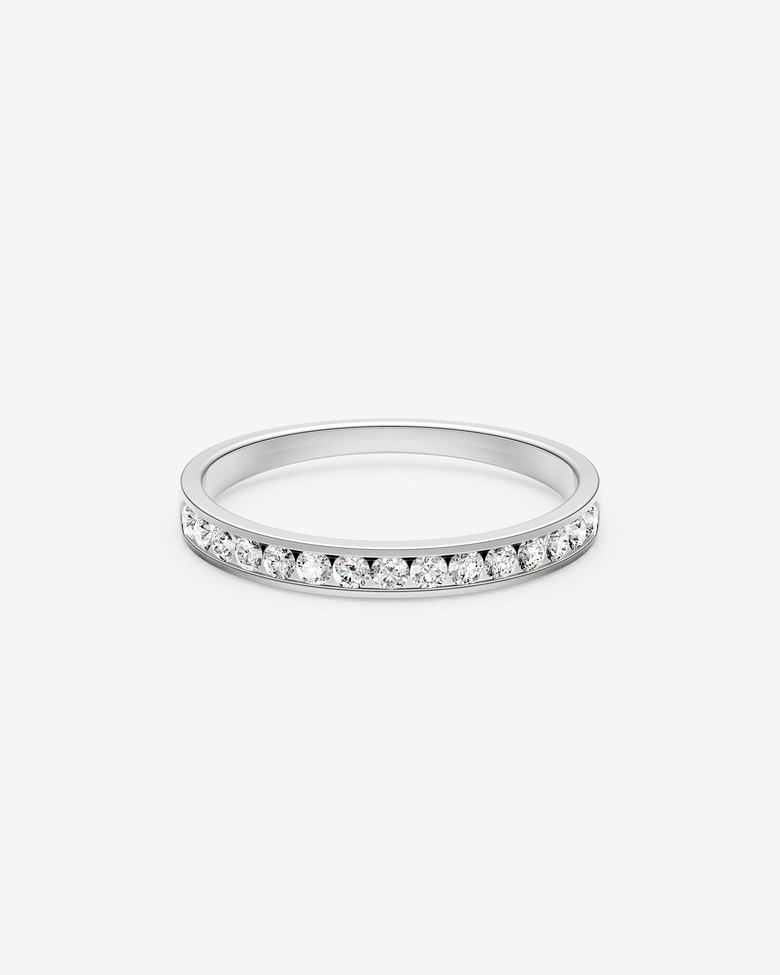 0.25 Carat TW Channel Set Diamond Wedding Ring in 14kt White Gold