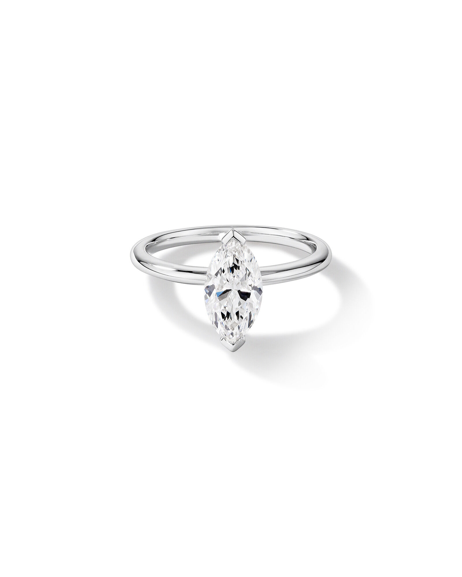 1.25 Carat TW Marquise Laboratory-Grown Diamond Solitaire Engagement Ring in 14kt White Gold