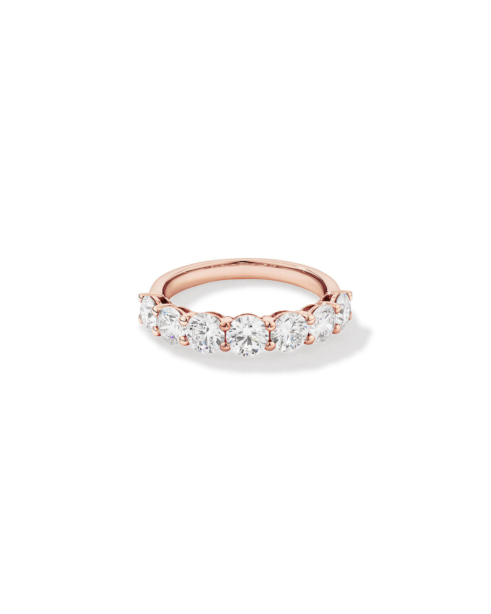 2.00 Carat TW Round Brilliant Laboratory-Grown Diamond Wedding Ring in 14kt Rose Gold