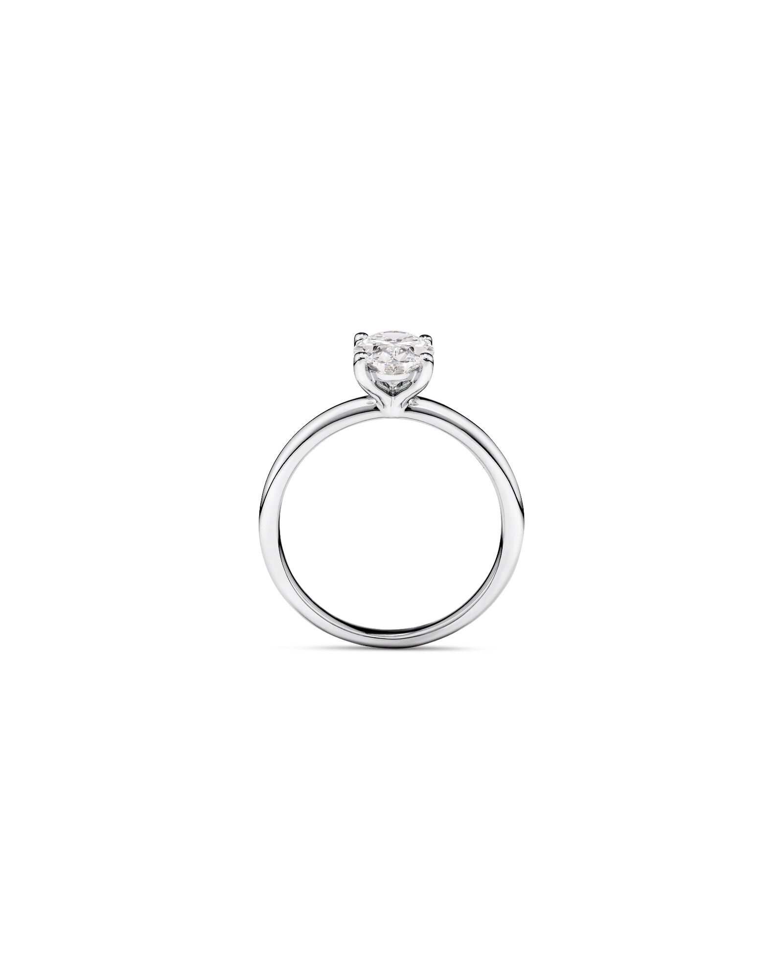 1.25 Carat TW Oval Laboratory-Grown Diamond Solitaire Engagement Ring in 14kt White Gold