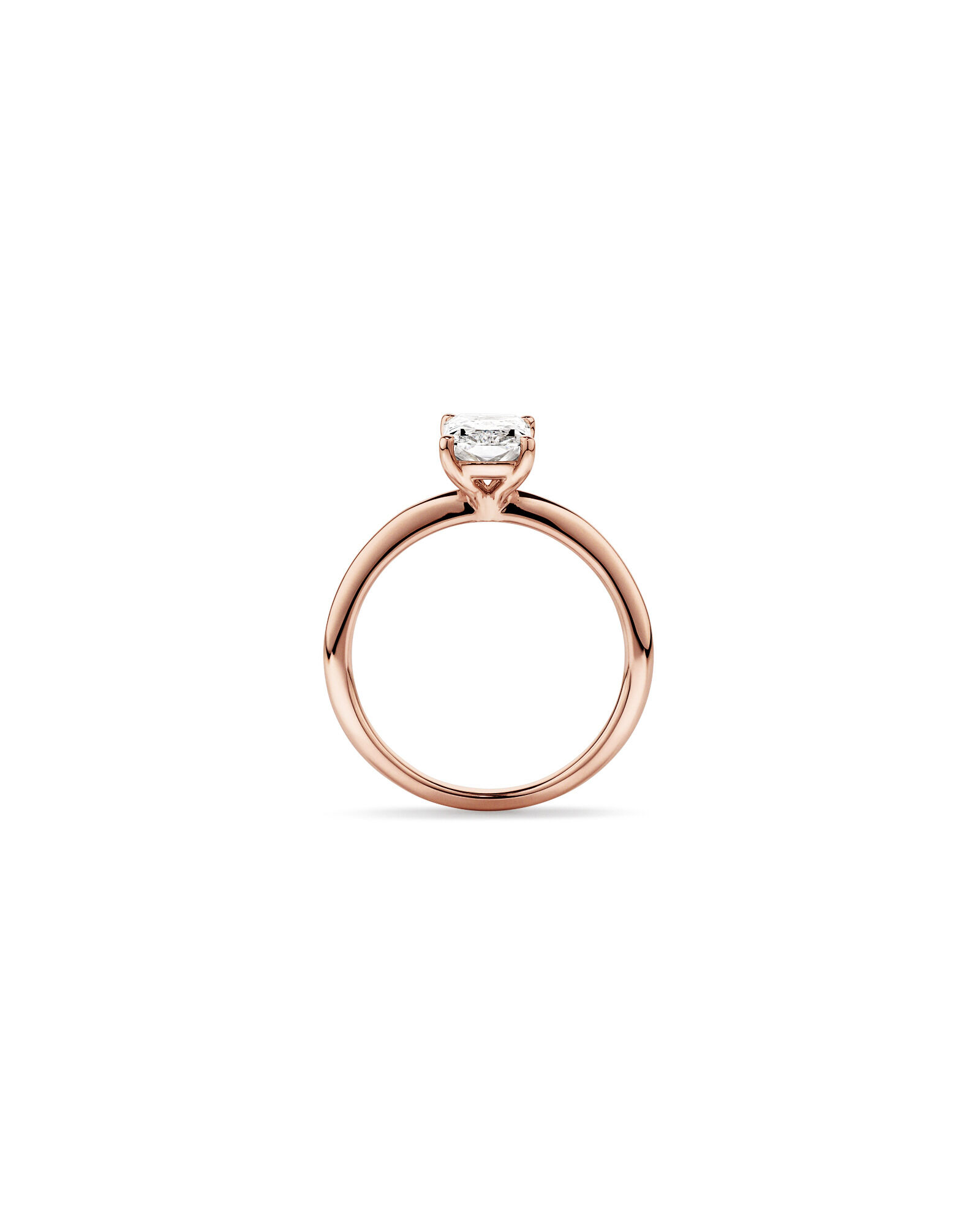 1.25 Carat TW Radiant Laboratory-Grown Diamond Solitaire Engagement Ring in 14kt Rose Gold