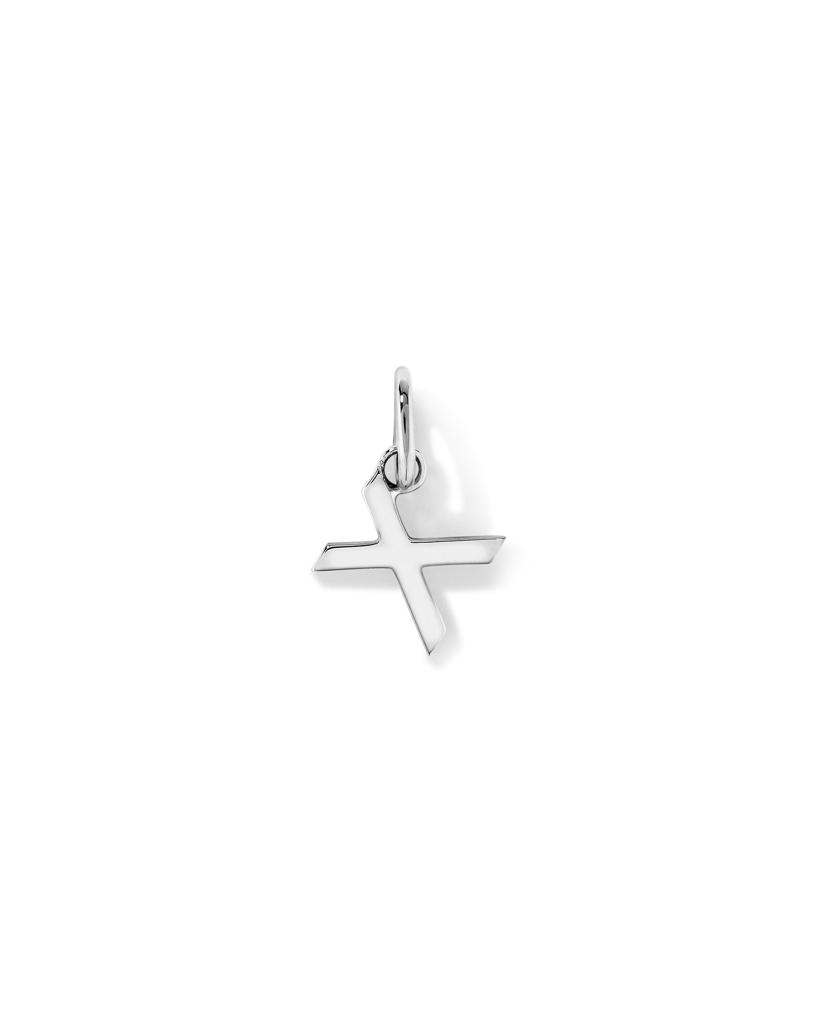 Letter X Initial Pendant in Sterling Silver