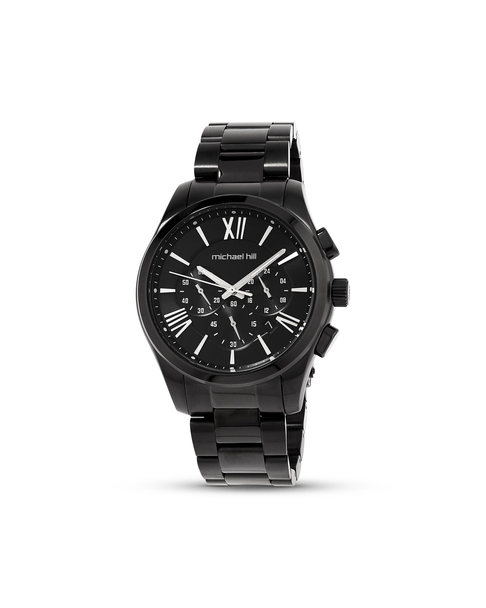 Men's Chronograph Watch in Black Tone Stainless Steel