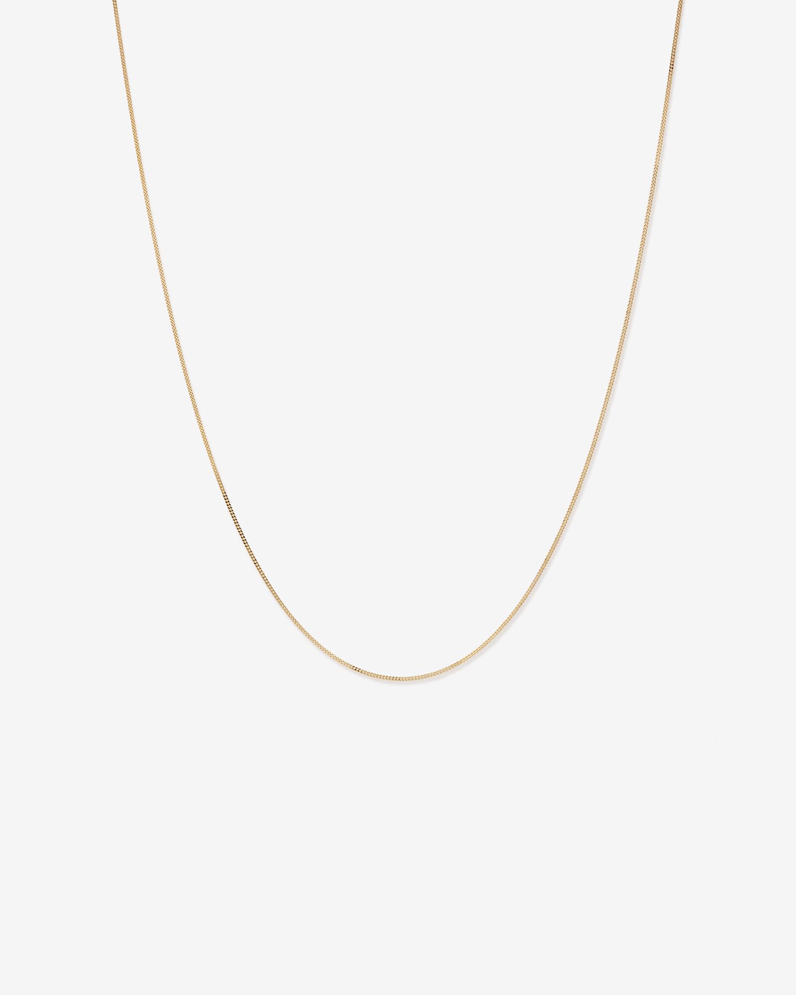 60cm (17") 1.05mm Width Solid Diamond Cut Curb Chain in 10kt Yellow Gold