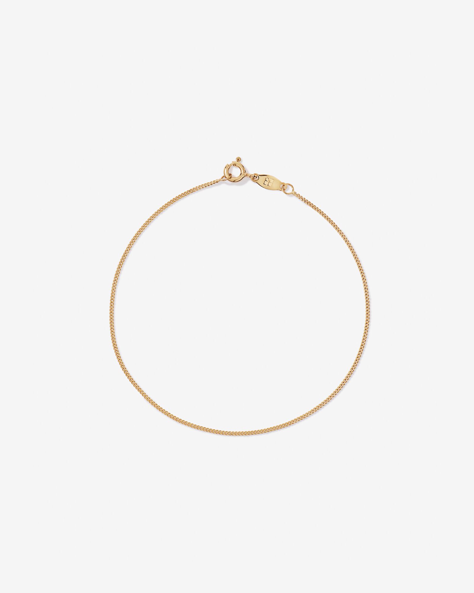 23cm (17") 1.05mm Width Solid Diamond Cut Curb Bracelet in 10kt Yellow Gold