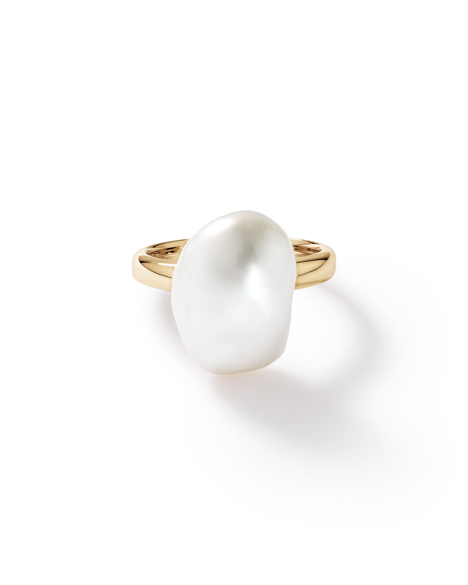 Baroque Cultured Freshwater Pearl Ring in 10kt Yellow Gold