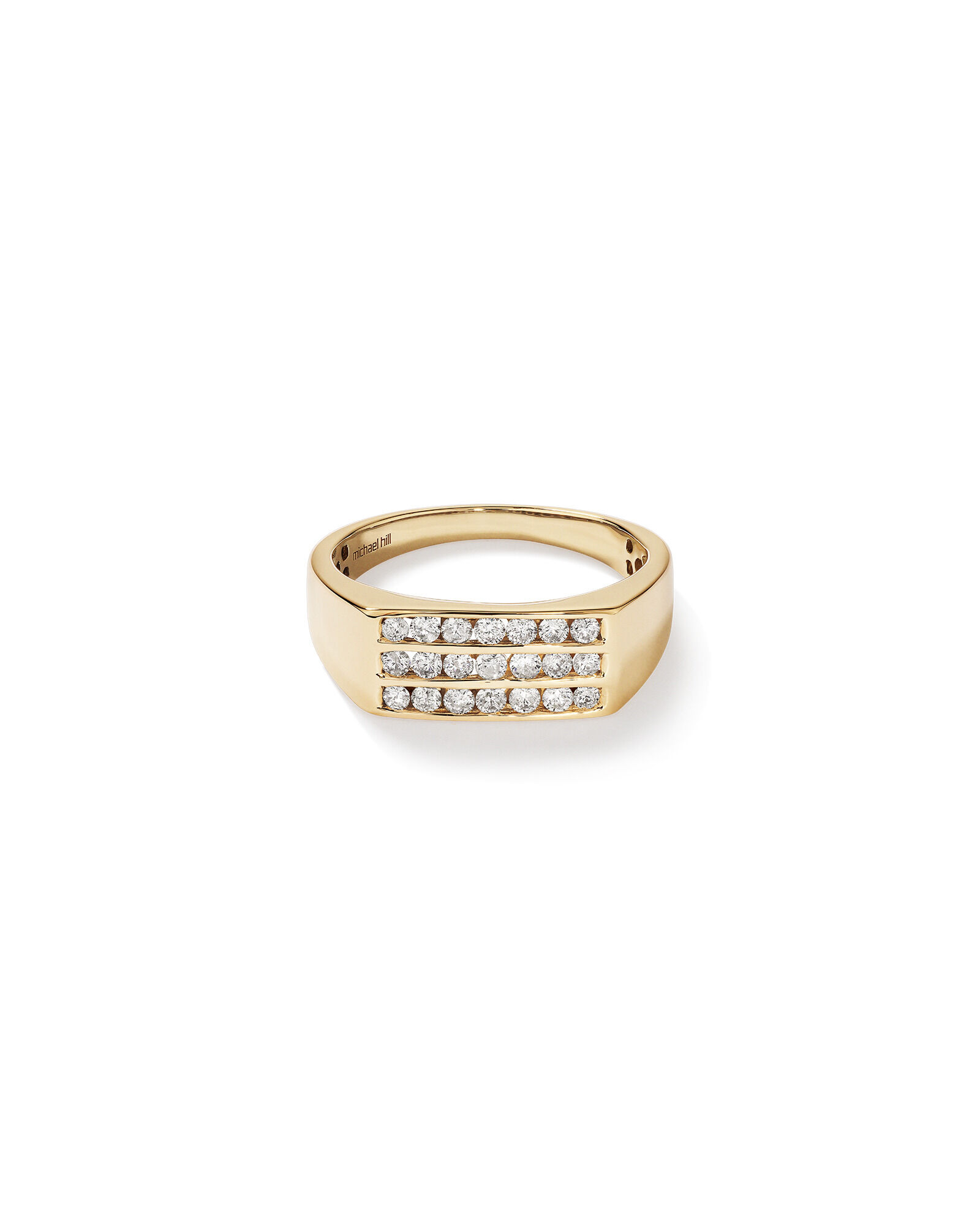 Men's Channel Set Ring in 10kt Yellow Gold With 1/2 Carat TW of Diamonds