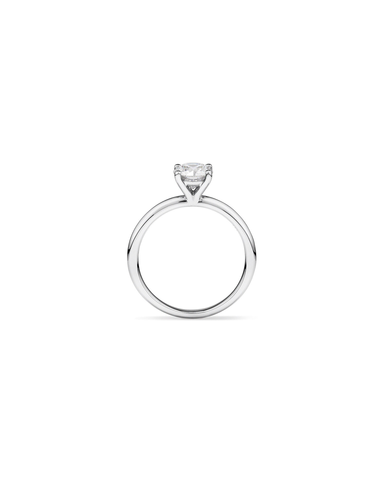 1 Carat TW Round Brilliant Laboratory-Grown Diamond Solitaire Engagement Ring in 14kt White Gold