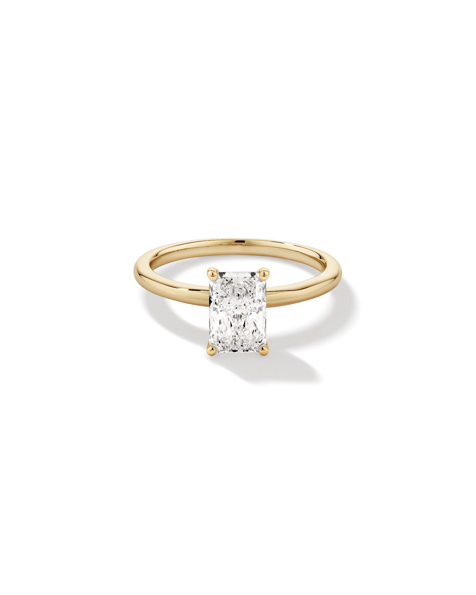 1.25 Carat TW Radiant Laboratory-Grown Diamond Solitaire Engagement Ring in 14kt Yellow Gold