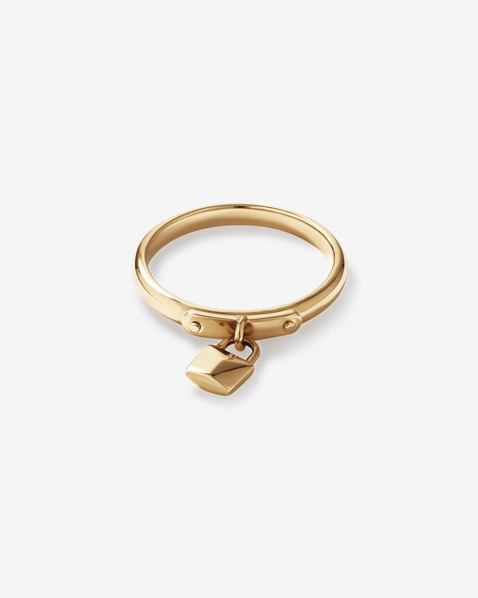 Signature Lock Ring in 10kt Yellow Gold